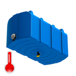 Бак для душа серии «R» 300 л  синий с подогревом, с лейкой, с уровнемером Полимер-Групп(1265x600x720см;14кг;синий) - арт.559266.2