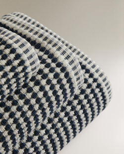 Zara Home Полотенце для лица и рук из хлопка, тёмно-синий