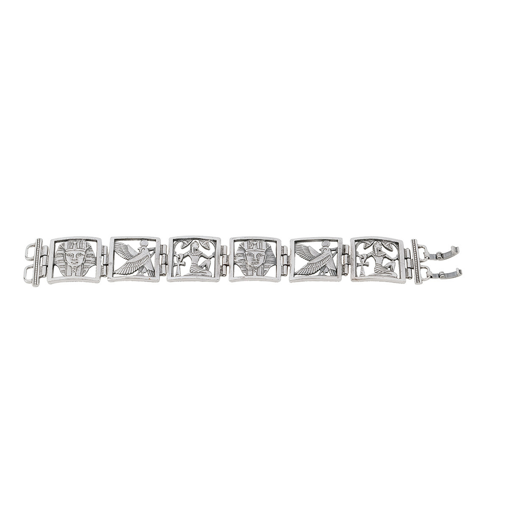 "Карнак" браслет в серебряном покрытии из коллекции "Египет" от Jenavi с замком пряжка