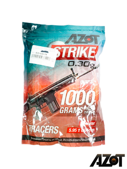 Шары трассерные Azot Strike Tracers 0,30 g (зелёные, 3300 шт, 1 кг, пакет)