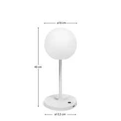 Dinesh Настольная лампа для улицы из белого металла