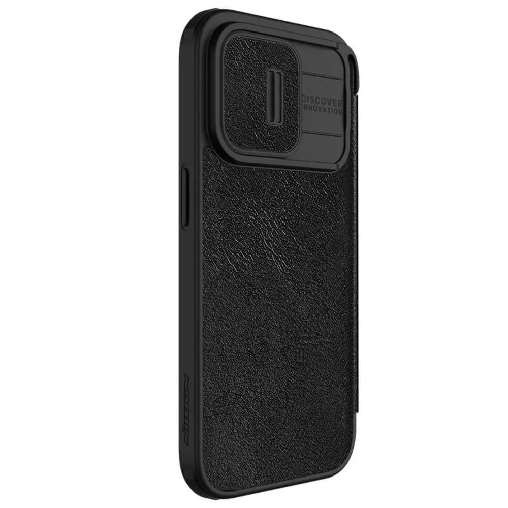 Кожаный чехол-книжка Nillkin Leather Qin Pro c защитой камеры для iPhone 15 Pro Max