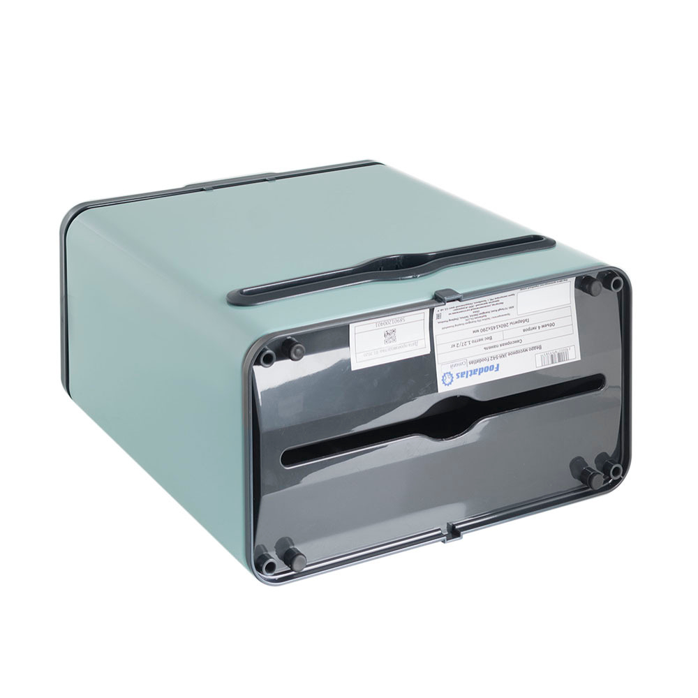 Ведро для мусора, внутр ведро, держатель б/полотенец, Foodatlas JAH-542, 4л (синий)