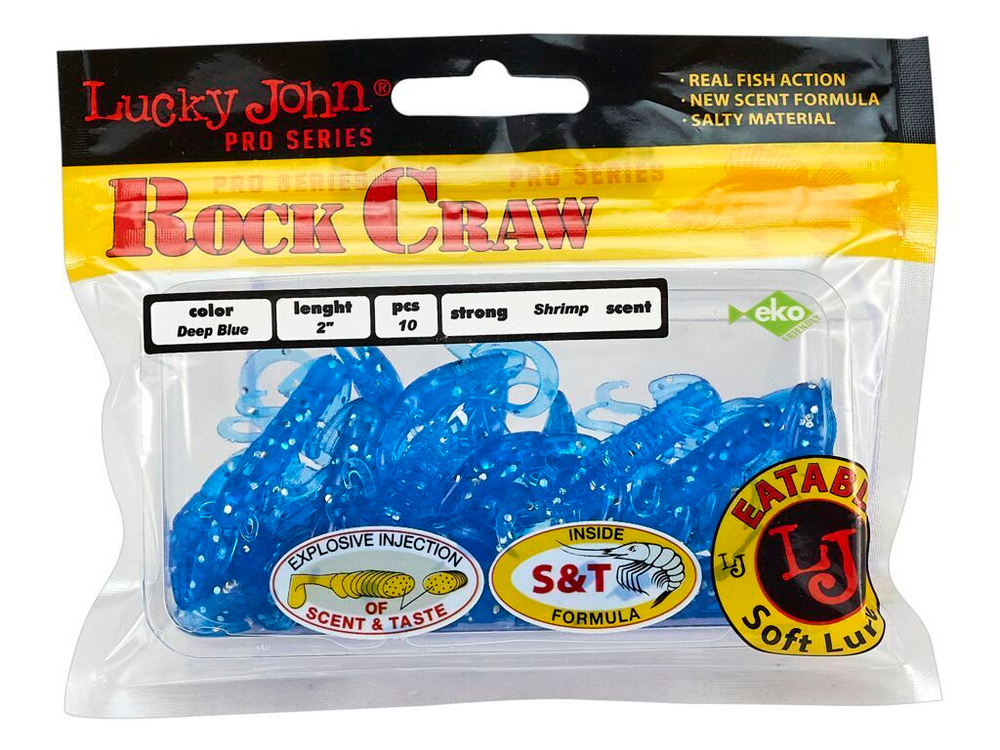 Мягкая приманка Lucky John ROCK CRAW 2.0in (51 мм), цвет 087, 10 шт.