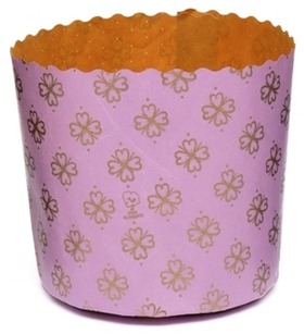 Форма для кулича d134, h95мм КЛЕВЕР СИРЕНЕВЫЙ (500 гр.) 5 шт.