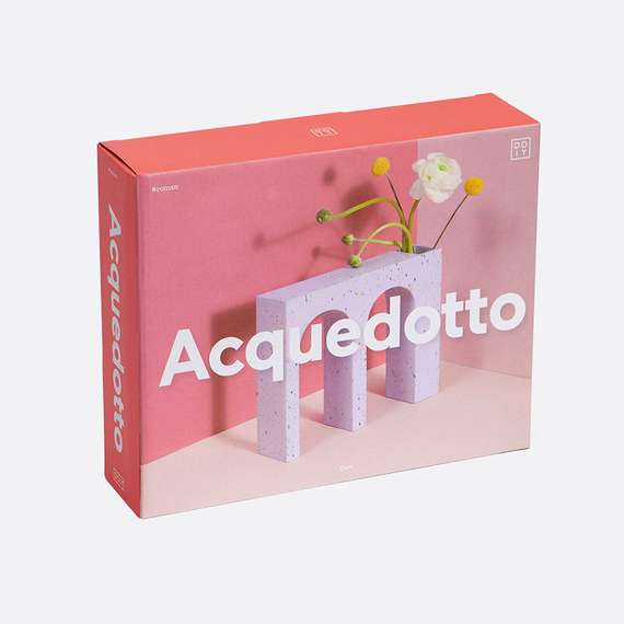 Ваза для цветов двойная acquedotto, 22 см, лиловая