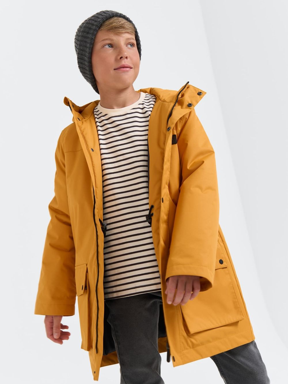 Парка демисезонная "Горчица" 7+