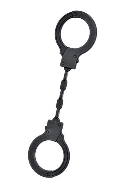 Черные силиконовые наручники A-Toys без ключа (Цвет: черный)