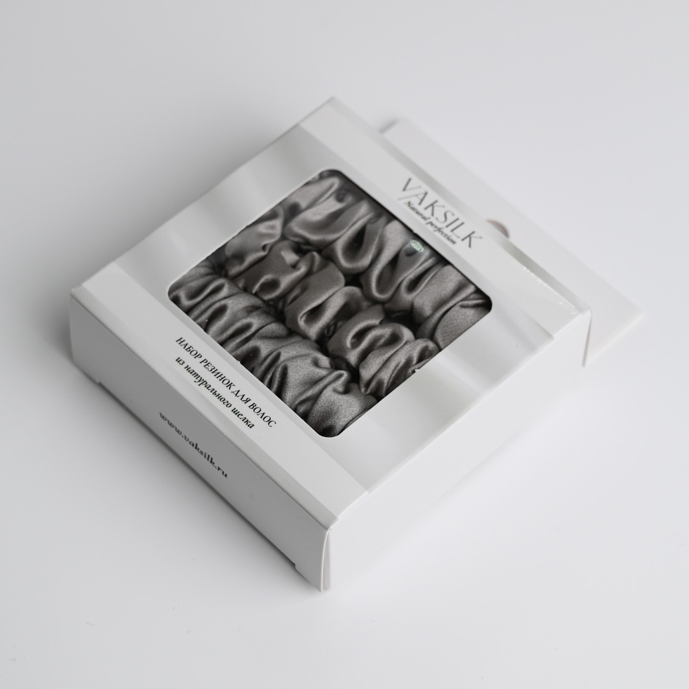 Набор резинок для волос "Medium" серый