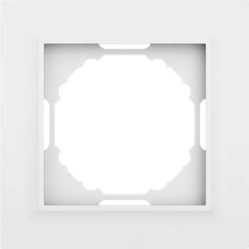 Рамка 1-я,  Wave матовый белый,  серия A07