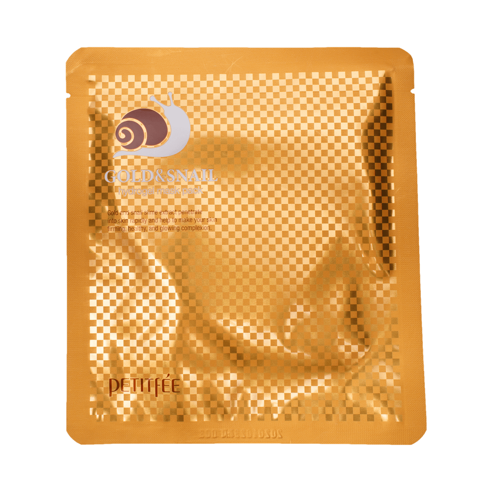 Гидрогелевая маска с улиткой и золотом Petitfee Gold & Snail Hydrogel Mask 30 гр