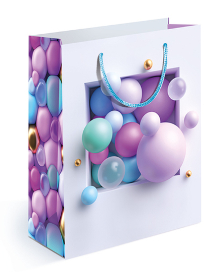 Пакет подарочный, Шары 3D, 23*18*10 см, 1 шт.