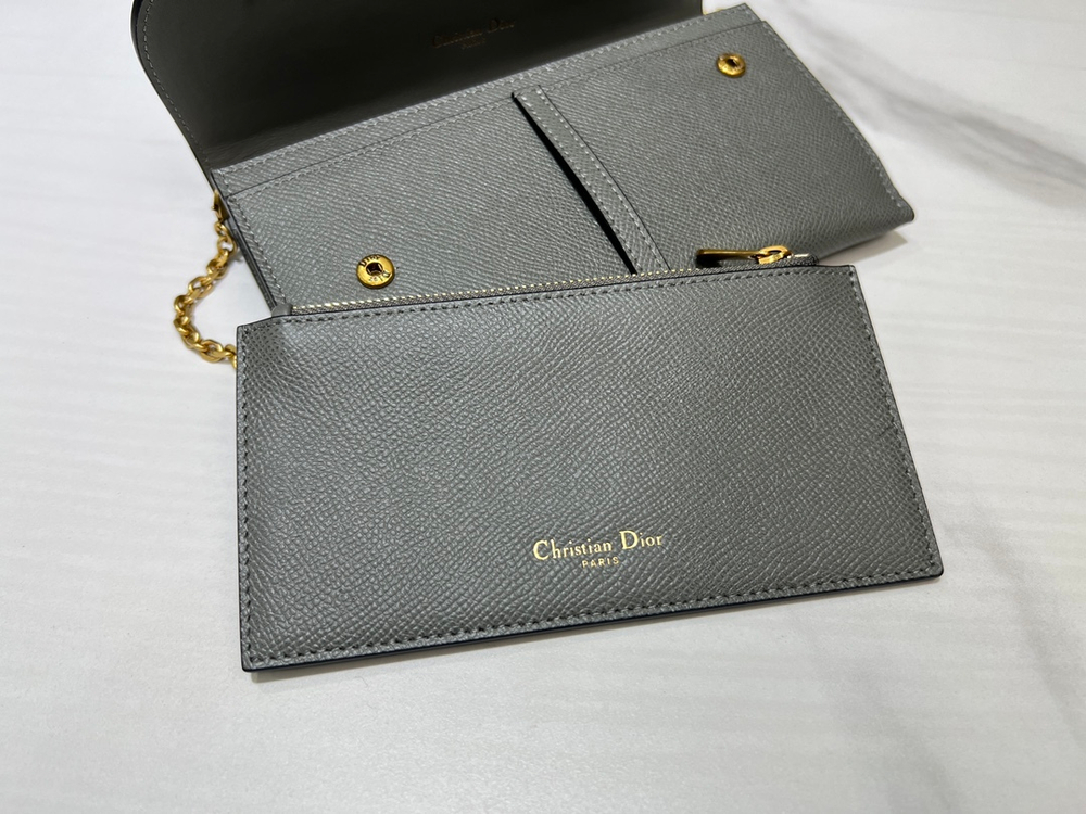Christian Dior Long Saddle Wallet with Chain