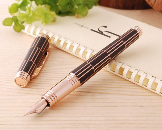 Перьевая ручка Parker Premier Luxury 2013, F560, цвет: коричневый и розовый золотистый (Brown PGT), 1876376