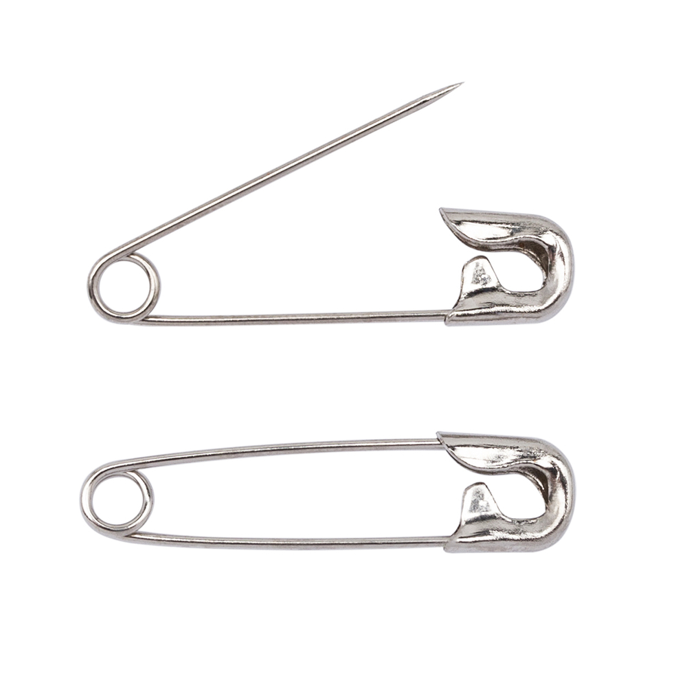 85402/07 Булавки английские №0 (27мм) металл, цв. никель, 10 шт, PONY