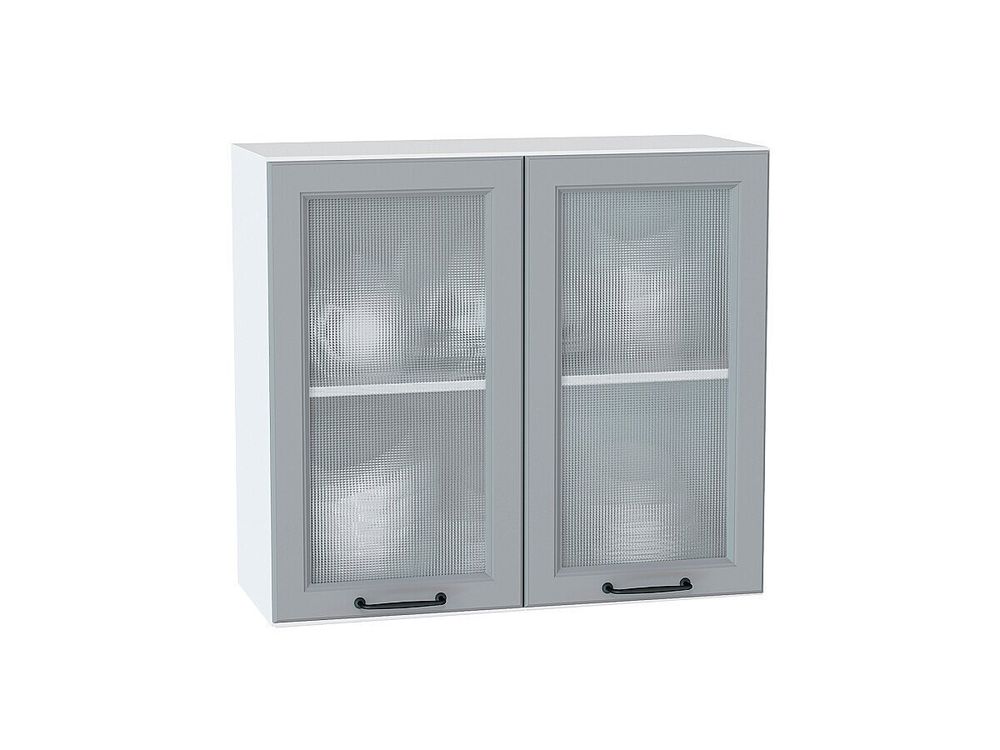 Шкаф верхний с 2-мя остекленными дверцами Ницца