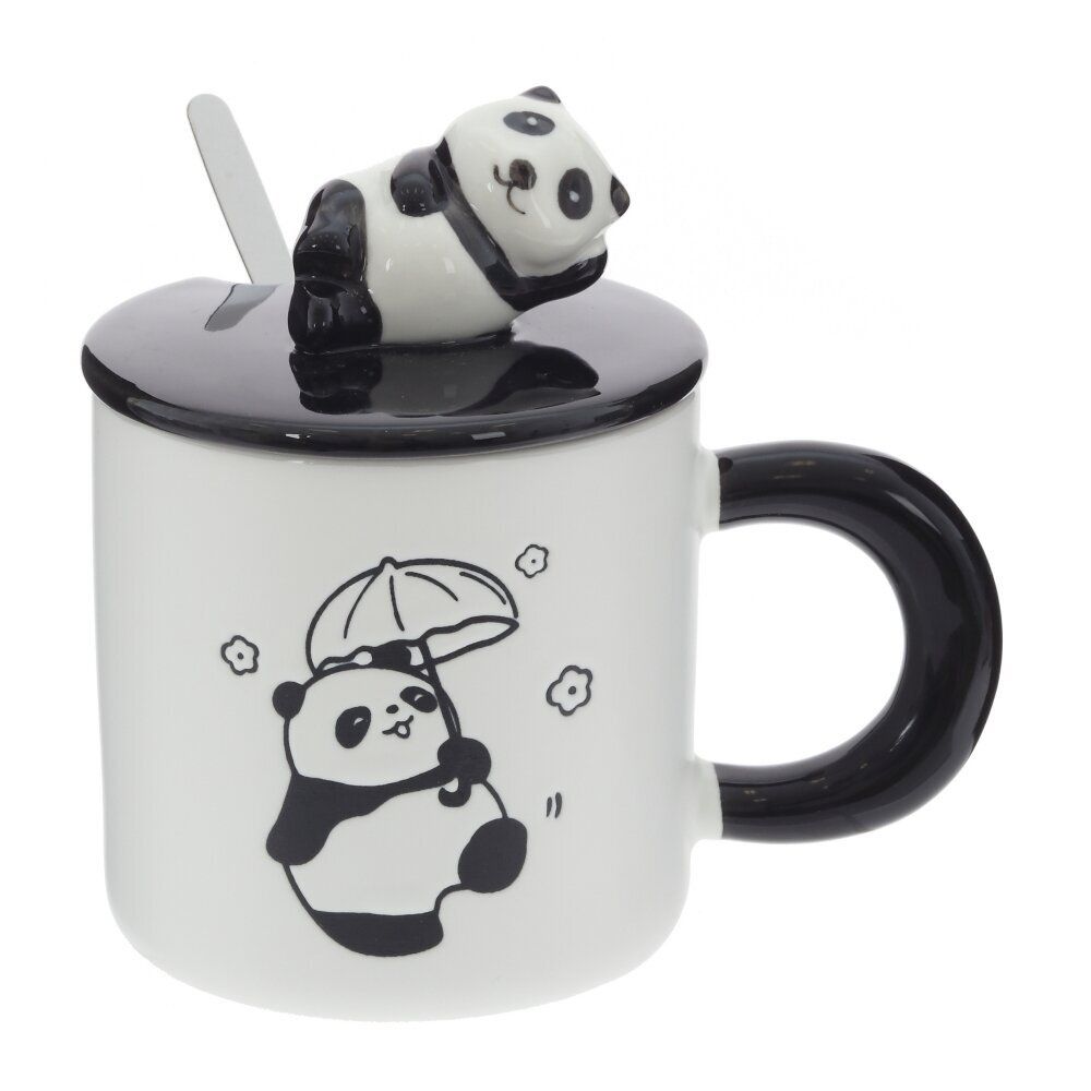 GAEM Кружка с крышкой и ложкой, 350 мл, L13 W9 H13 см