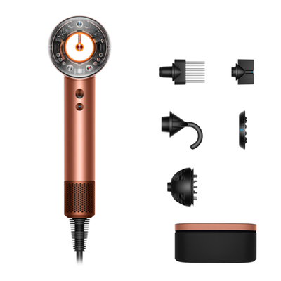 Фен Dyson HD16 Supersonic Nural Hair Dryer Curly+Coily Gift Edition (Amber Silk) (2025) Фен для волос цвета «янтарный шёлк». Подходит для кудрявых (с любой упругостью завитков) и волнистых волос любой длины