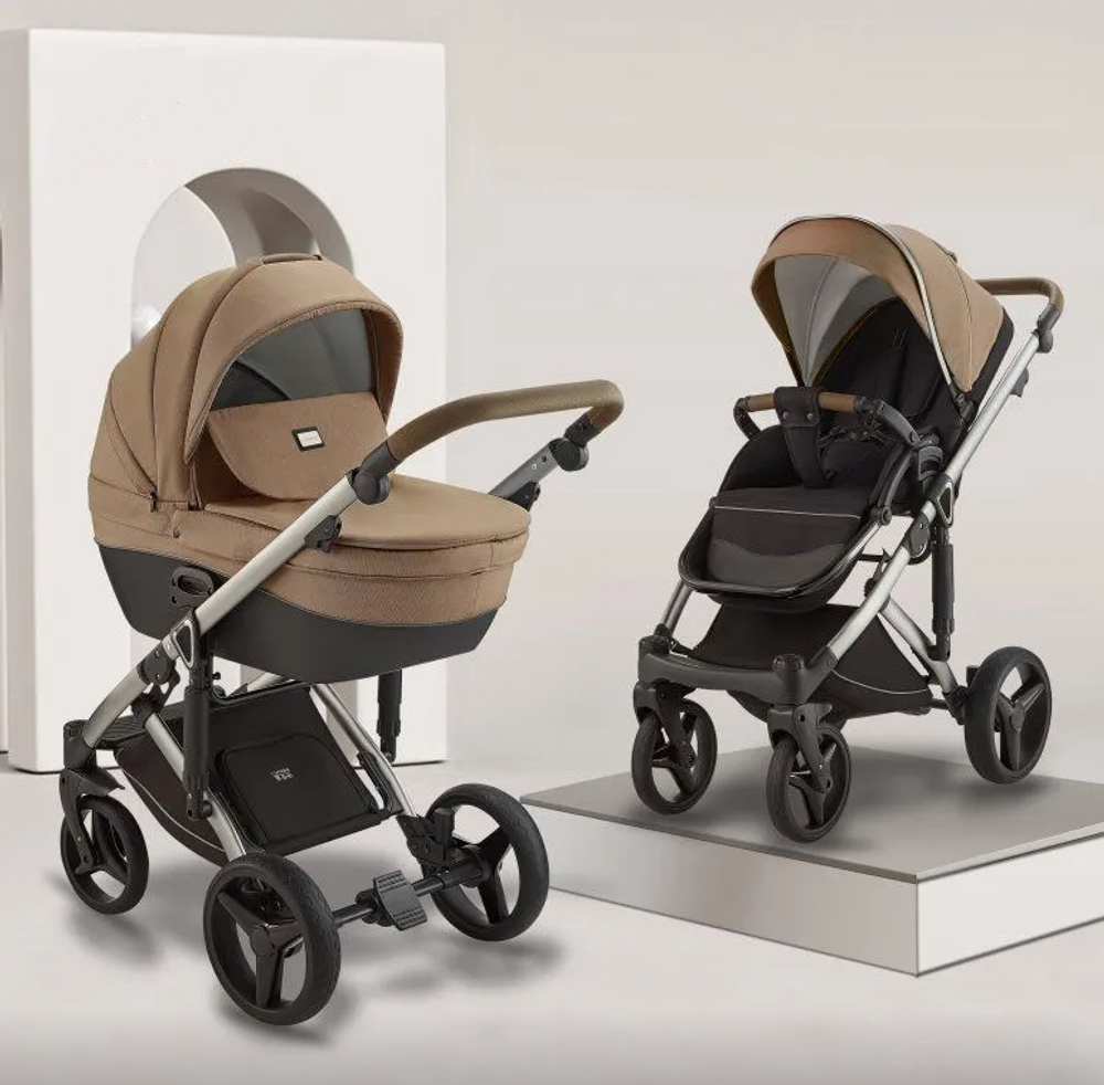 Детская коляска Luxmom F5 2в1 коричневый