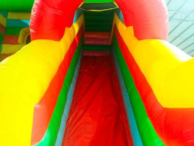 Коммерческий надувной батут «Слоник со скалодромом» 9x6x6