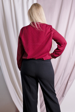 Блузка 3406ВЕ, рубин бел.горох #84РБГ093406ВЕ