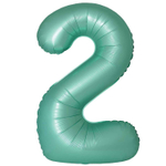 Шар фольгированный Цифра 2 101 см (Бирюзовый)