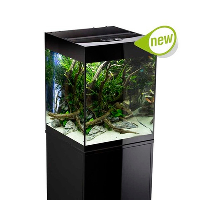 Aquael Glossy Black 50х50х63 см, 135 л (черный) -  аквариум с крышкой и освещением LED