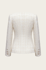 Молочный твидовый жакет "Дольче Вита"