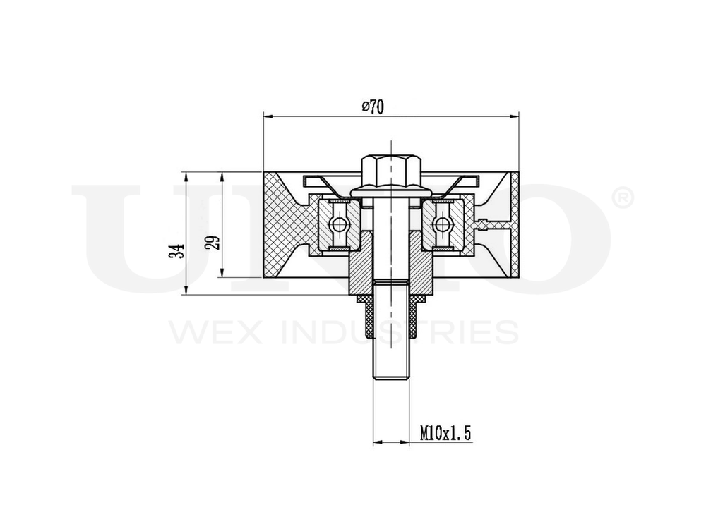 Ролик направляющий приводного ремня UNIO TNS-10032