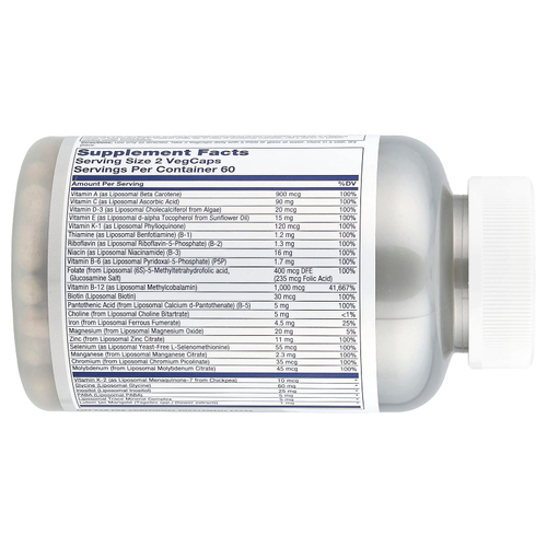 Solaray, Высокоэффективные липосомальные мультивитамины, для женщин старше 50 лет, 120 растительных капсул