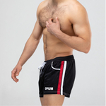 Мужские короткие шорты из быстросохнущего перфорированного материала (Размер: M) (Цвет: красный)