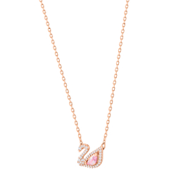SWAN:NECKLACE CZMO/ROS