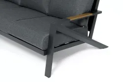 "Лотос" лаунж-зона 5-местная из алюминия, цвет темно-серый