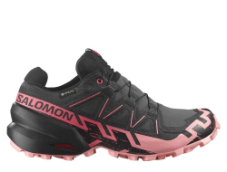 Кроссовки для бега женские Salomon Speedcross 6 Gore-TEX Черно-Коралловые