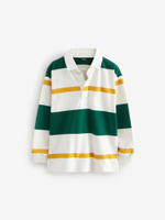 Поло с длинным рукавом для мальчика Next 981-003, Белый, Зеленый, Желтый