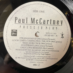 Винтажная виниловая пластинка LP Paul McCartney Press To Play (Japan 1986) (Obi) Footprints