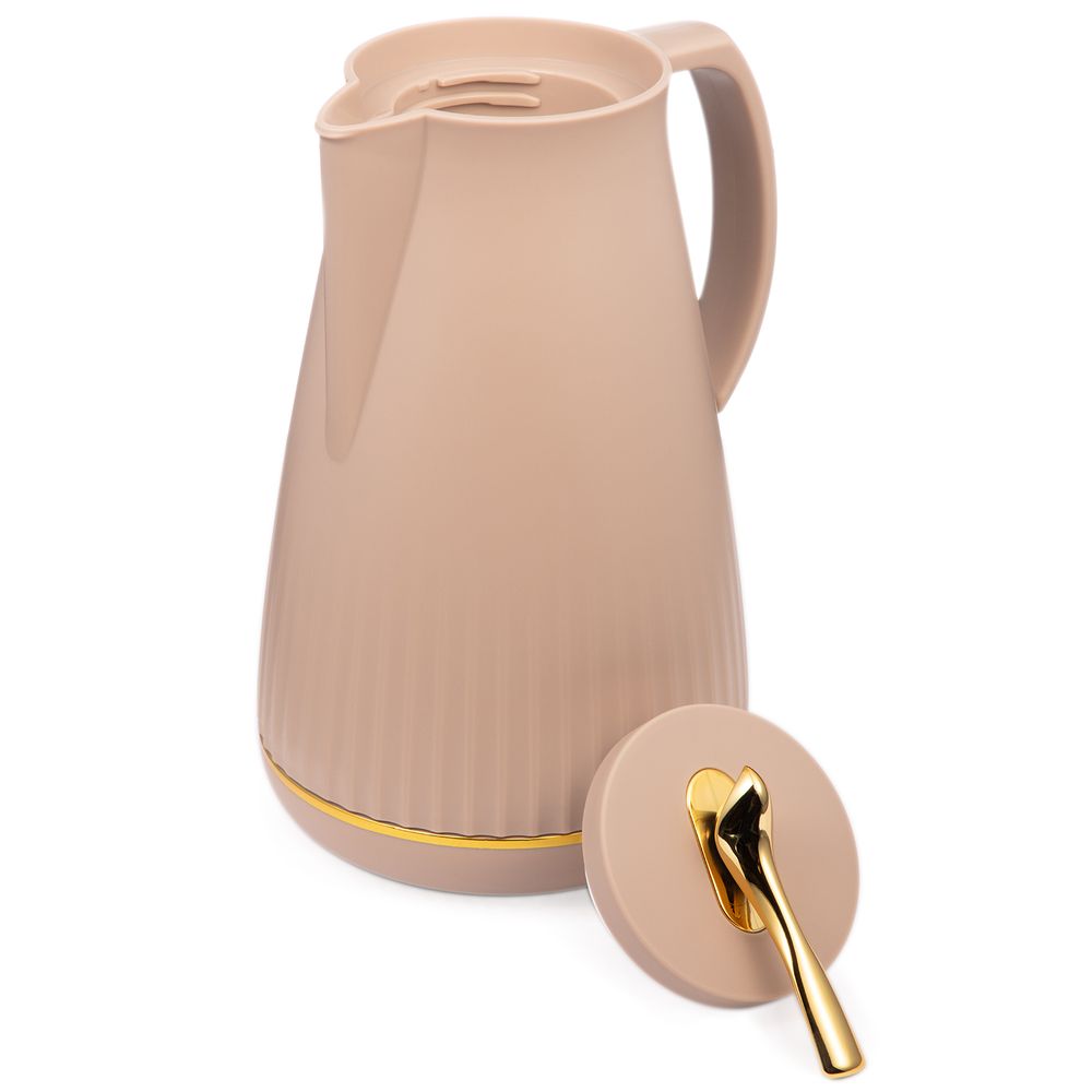 ТЕРМОС СО СТЕКЛЯННОЙ КОЛБОЙ, 950 МЛ, КРЫШКА С КЛАПАНОМ, СОХРАНЯЕТ ТЕМПЕРАТУРУ ДО 24 Ч.