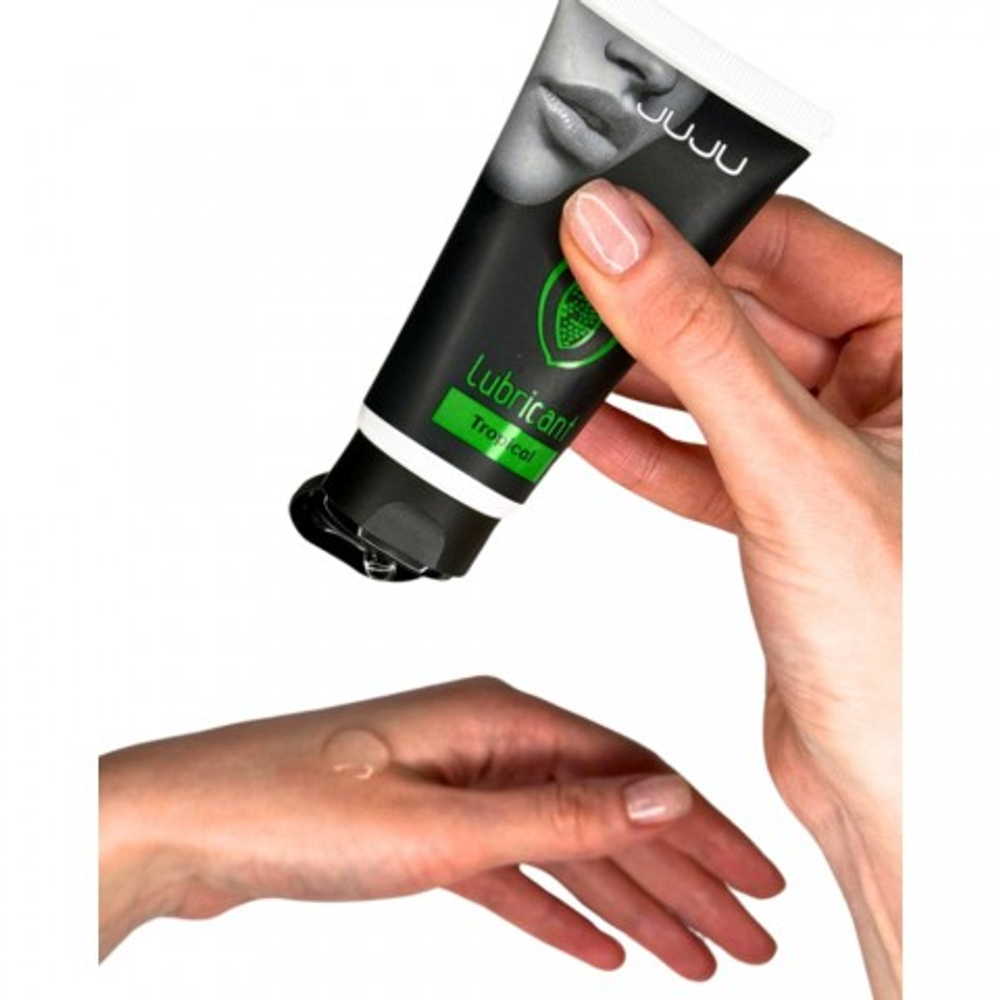 Съедобный лубрикант JUJU со вкусом тропический фруктов  50 мл