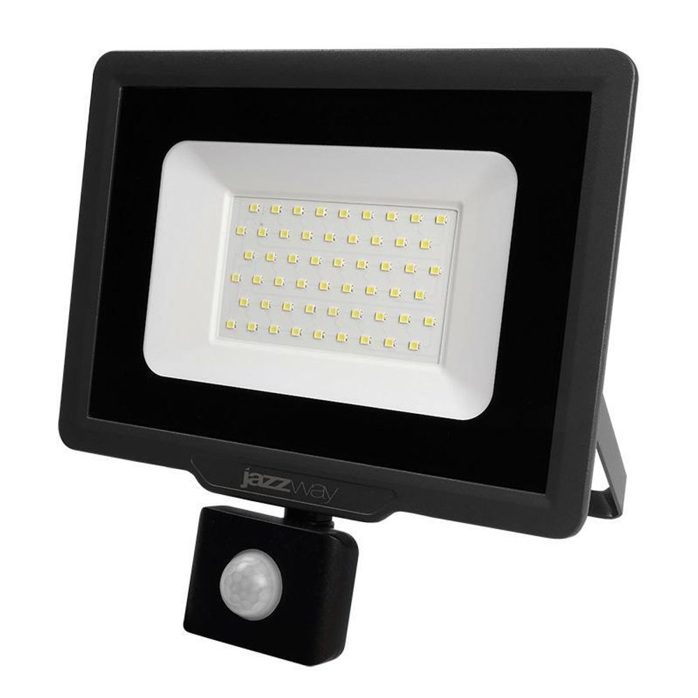 Прожектор светодиодный PFL-C3 SENSOR 50Вт 6500К IP65 ДО закален. прозр. стекло датчик движения инфракрасный Pro JazzWay 5026940A Прожектор светодиодный PFL-C3 SENSOR 50Вт 6500К IP65 ДО закален. прозр. стекло датчик движения инфракрасный Pro JazzWay 5026940A