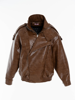 Бомбер из экокожи утепленный