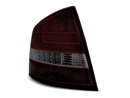 Задние фонари Skoda Octavia 2 red smoke led bar
