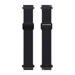 Эластичный ремешок черного цвета (Midnight) от Dux Ducis для смарт часов Samsung Galaxy Watch 45 и 46мм (размер крепления 22мм), серия Strap (Mixture Pro Series)