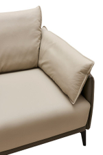 Кресло ELEGANTE NAPPA SF015 бежевый/коричневый #6615