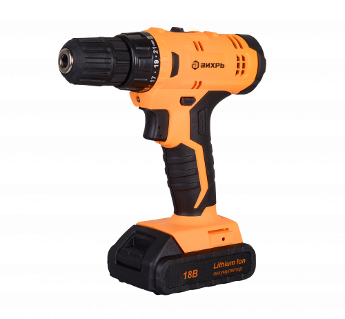 SALE! Дрель-шуруповерт аккумуляторная ДА-18Л-2К (2,0 А/ч) Вихрь
