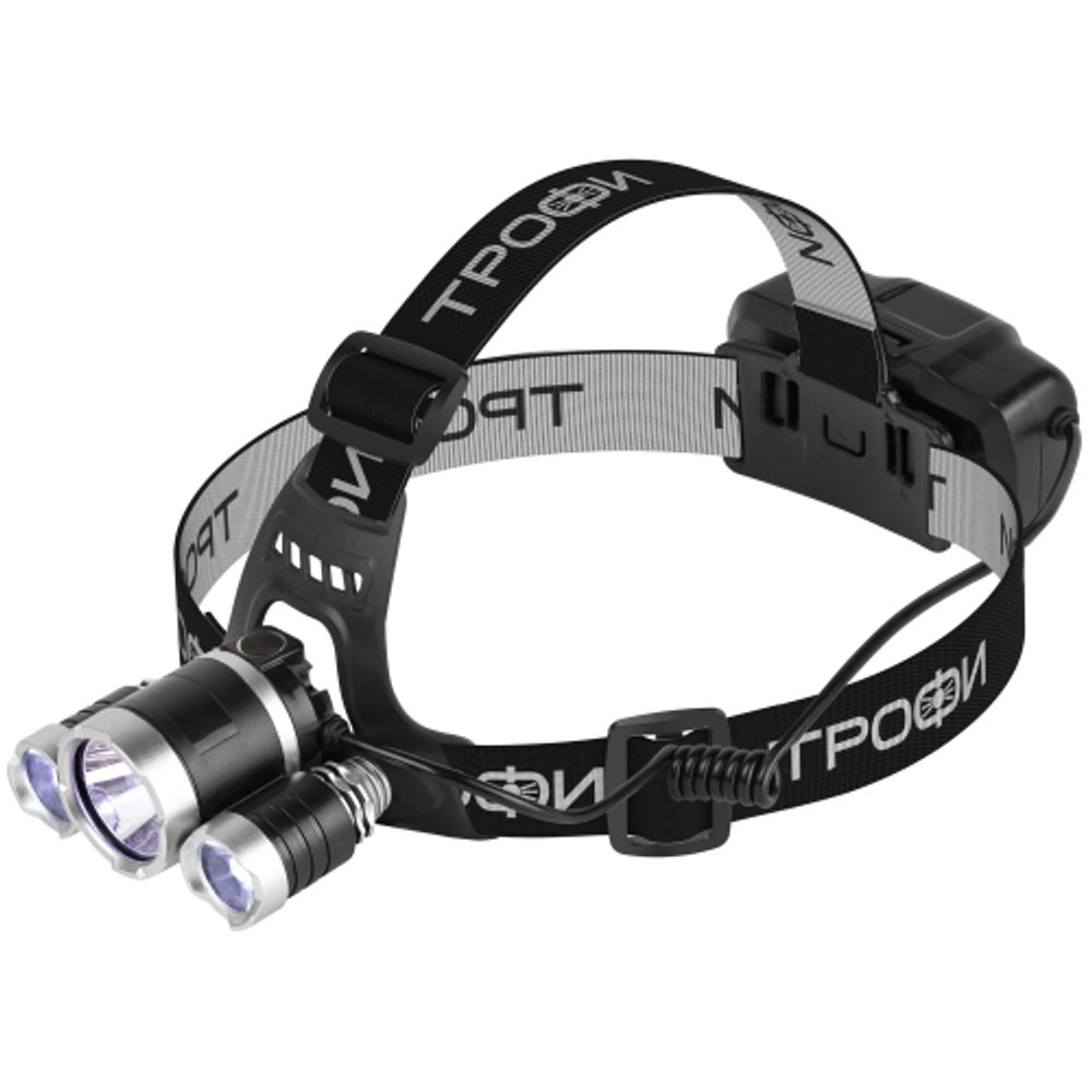 Фонарь налобный светодиодный Трофи GA-106 аккумуляторный 4 режима трехламповый High Power Headla | Налобные фонари