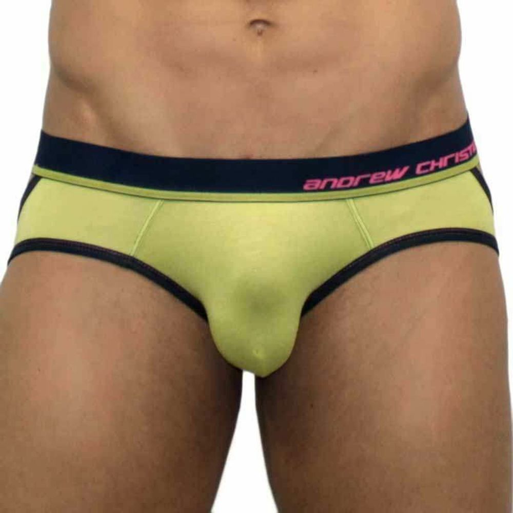 Мужские трусы джоки салатовые Andrew Christian Glow Almost Naked Comfort Jock Neon