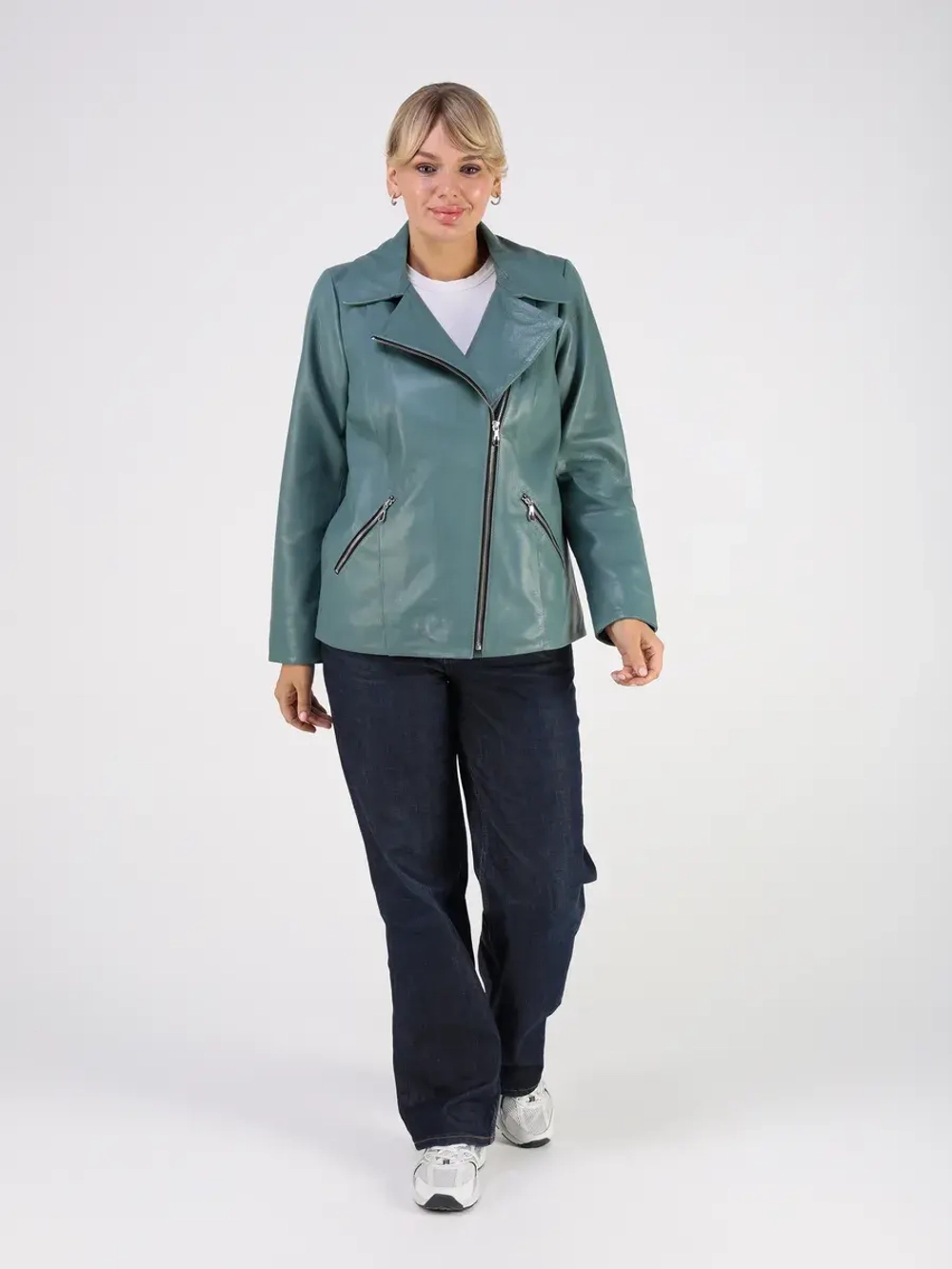 Кожаная куртка демисезонная косуха