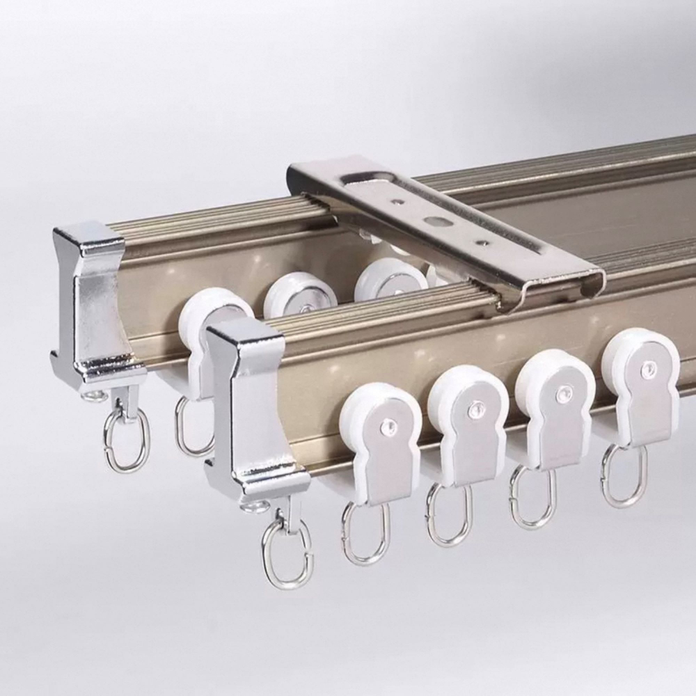 Изогнутый потолочный карниз для штор, алюминий