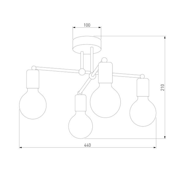 Потолочная люстра TK Lighting 1904 Retro