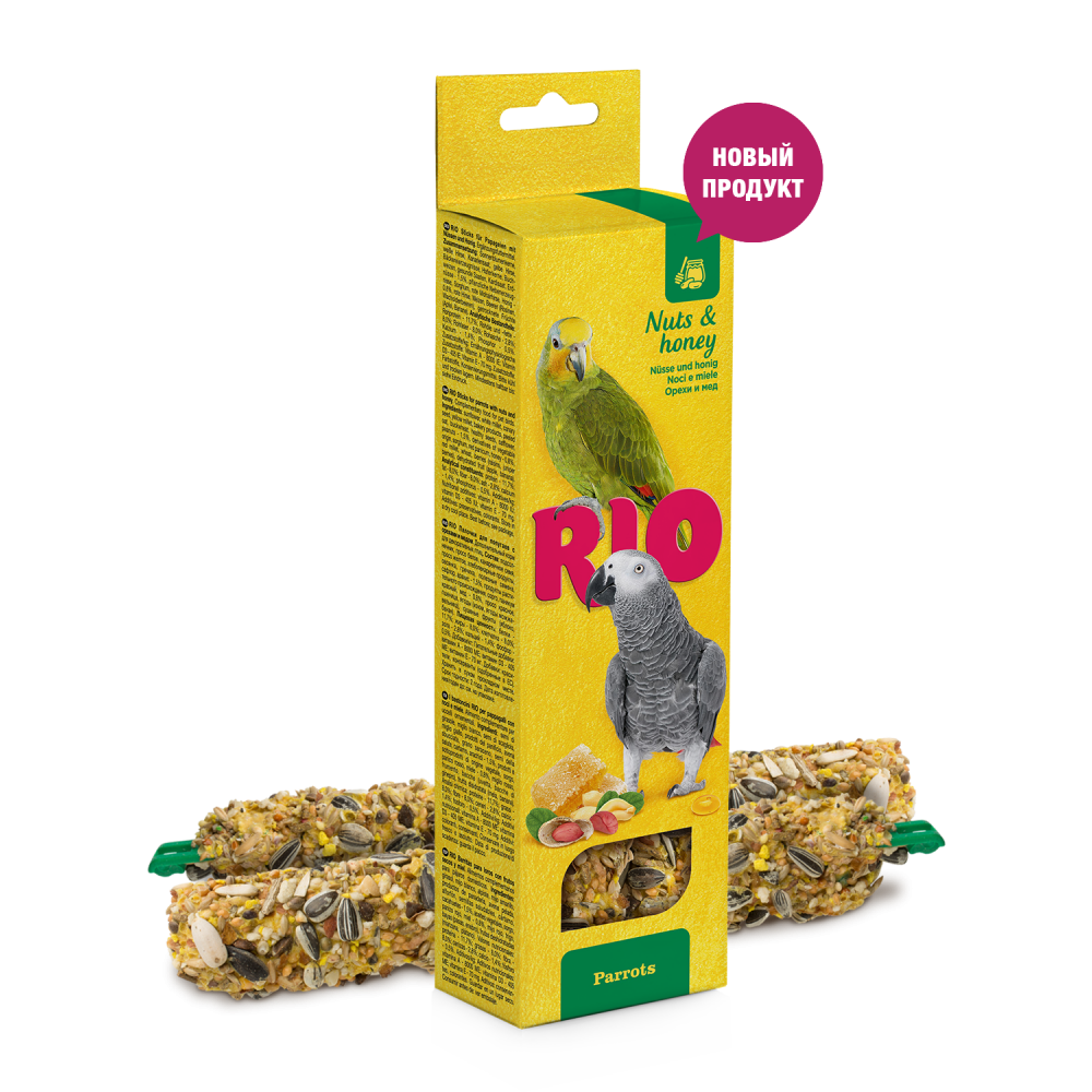 РИО Палочки д/крупных попугайчиков с медом и орехами (М)